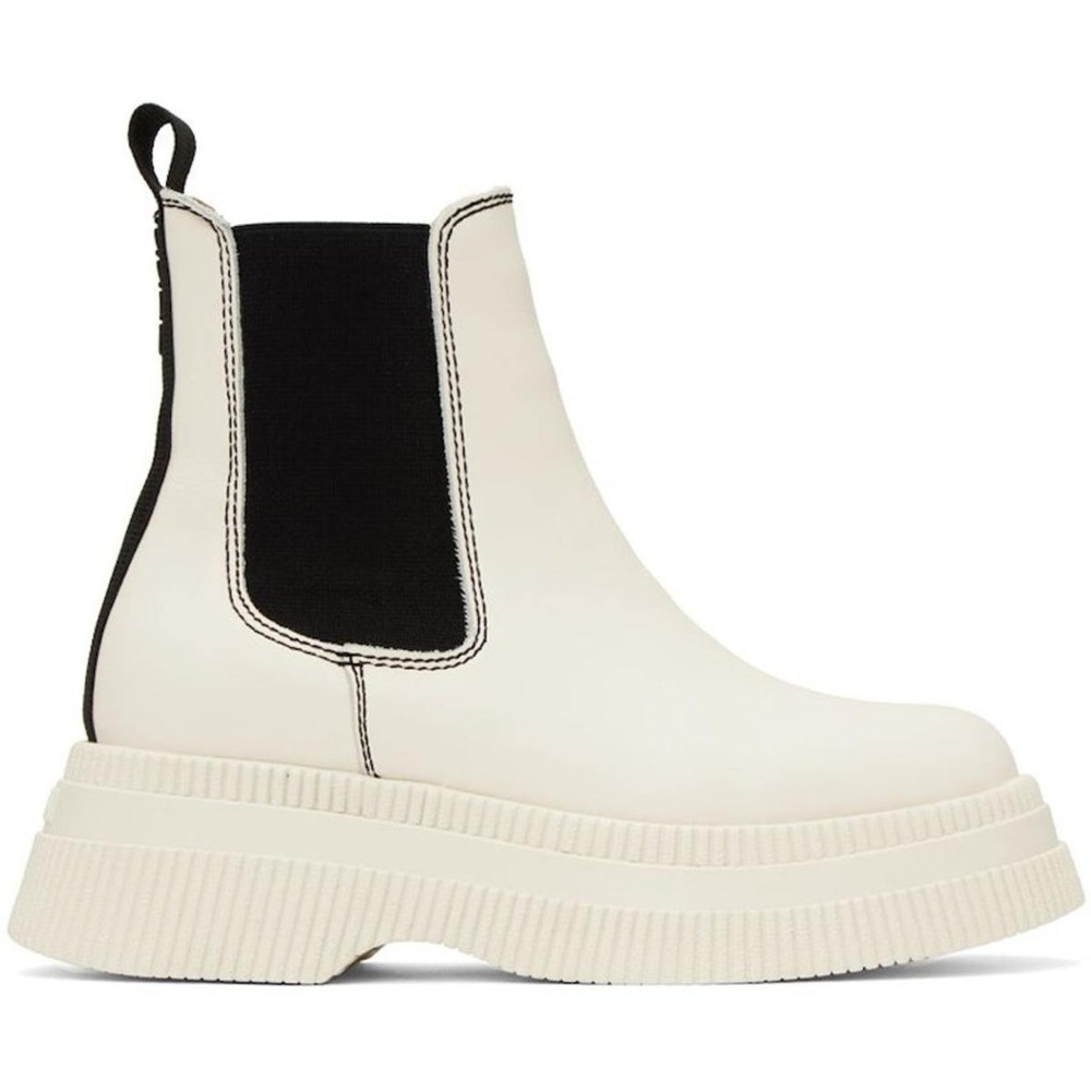Ganni Creepers Chelsea Boots White EU 39 US 8.5